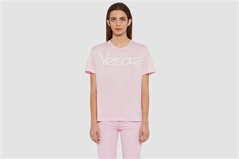 versace vintage logo t shirt pink|Versace copy shirts.